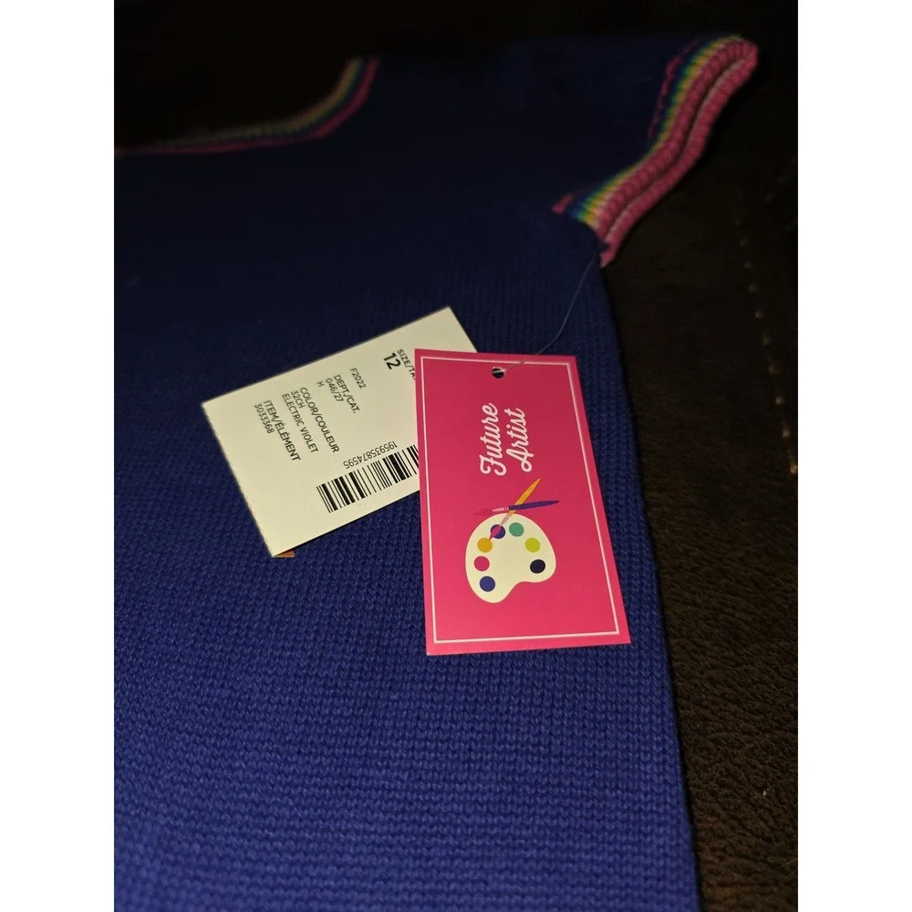 Gymboree future artist sweater dress size 12 nwt